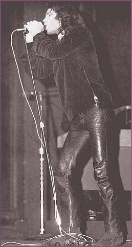 Jim Morrison onstage at the Fillmore East