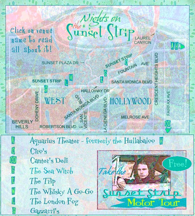 Map of the Sunset Strip