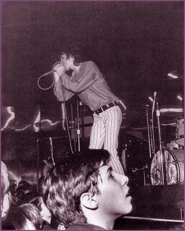 Jim Morrison on stage at the Whisky